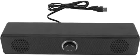 Haut-Parleur D'Ordinateur Filaire, Son Stéréo HiFi, Haut-Parleur de Bureau Bluetooth avec Volume Réglable, Haut-Parleur Mini-Bar, Haut-Parleur Externe alimenté par USB pour PC,