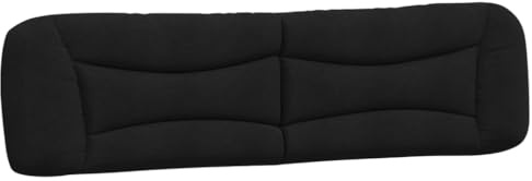 vidaXL Kopfteil-Kissen Hvar Schwarz 200 cm Stoff