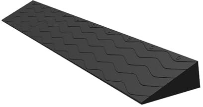 rutschfeste Rollstuhlrampe,tragbare Kunststoff-Schwellenrampe für den Innen-und Außenbereich,Eingangsrampe für Badezimmer/Türen (Farbe: Schwarz,Größe: 100 x 12 x 5 cm)