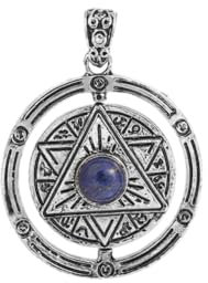 Tesselite Stein-Halskette, Davidstern-Anhänger, Manl-Halskette, Natursteinperlen, Obsidian-Anhänger, Halsketten, Schutzschmuck, Lapislazuli, Einheitsgröße