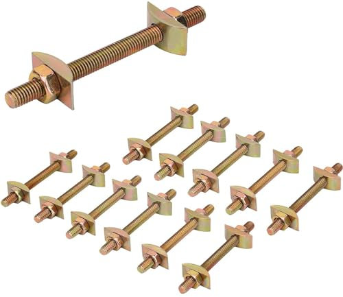 Lxoraziy 12Pcs Countertop Connector Bolts and Nuts, Furniture Fastening Connectors for Butcher Blocks, Tables, and Bed Frames