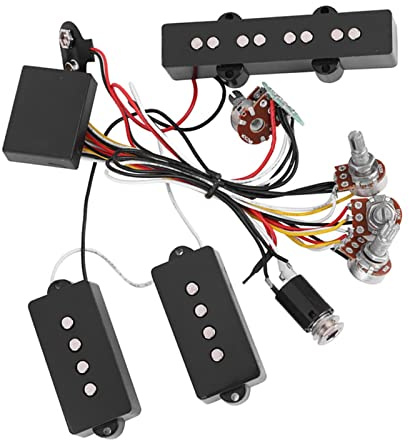 Akozon E-Bass Vorverstärker Kabelbaum Ersatz Für Bass tonabnehmer