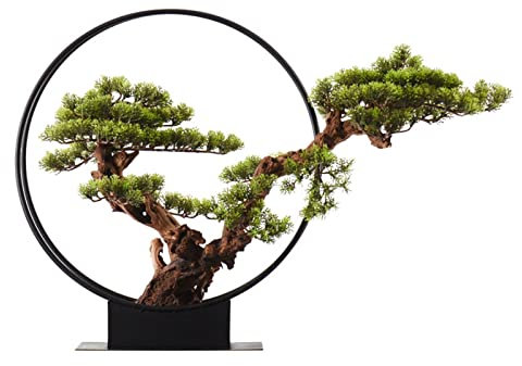 Künstlicher Bonsai Künstlicher Bonsai-Baum, Zen-Fake-Pflanzendekoration, künstliche Topfpflanzen, Gastgruß-Kiefern-Bonsai-Pflanze for Heimdekoration, Desktop-Display Bonsai Baum Künstlich(Size:L)