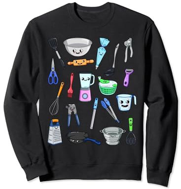 Beaucoup d'ustensiles de cuisine Kawaii Sweatshirt