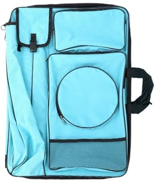 HMXRJKL Kunst Mappe Tasche Kunst-Portfolio-Tasche, wasserdicht, for Zeichnen, Umhängetasche, for Skizzieren im Freien, große Aufbewahrungstasche, Kunst-Portfolio-Hülle Für Zeichenbretter(Blue)