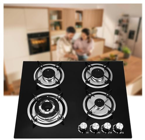 YSMSMZJK Placa De Gas Butano 4 Fuegos con Protección Automática contra Llamas Cocina Gas Gas Natural Y Gas Propano Placa Cocina Gas butano