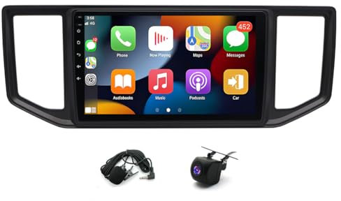 Double Din Car Stereo for VW Amarok Crafter Van Man 2017-2021 Android 14 2G+32G Octa Core Car Radio GPS Sat Nav Head Unit 10 Inch IPS Built-in DSP Car Play Android Auto