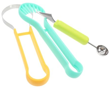 TOPPERFUN Strumento Multifunzionale Per Anguria Acciaio Inossidabile Affettatrice e Scopino Frutta Utensile Per Cucina Per Feste Estive e Eventi Facile Da Usare e Resistente