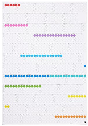 dot on Jahreskalender 2026 mit bunten Klebepunkten - Wandkalender 2026, Familienkalender, Jahresplaner, Kalender zum Selbstgestalten, Kalender mit Aufklebern in drei Farbvarianten (Rainbow)