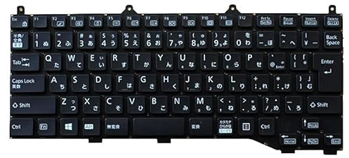 RTDPART Laptop-Tastatur für Fujitsu LifeBook U7310 U7311 7U13A1 7U13A2 Japanisch (JP) JA Schwarz mit Rahmen (ohne Hintergrundbeleuchtung) Neu