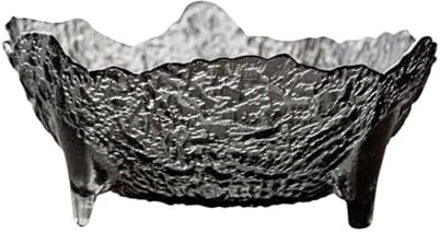 LIBANGRONG-888 Fruit Basket Glass Fruit Bowl with Three Legs, Handmade Hammer Patterned Glass Fruit Bowl, Large Capacity Fruit Bowl for Various Fruits, Vegetables and Nuts Fruit basket bowl