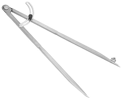 Omabeta 400mm Wing Divider Compass Wing Compass Tool Adjustable Carbon Steel Scriber with Pencil Holder for Leather Work Carpenter Mechanical Engraving