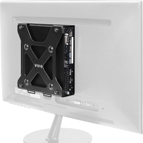 VIVO Supporto VESA Behind per monitor Mini PC progettato per CPU Dell | Progettato per Dell OptiPlex Micro CPU, supporto per computer braccio monitor, nascosto dietro lo schermo