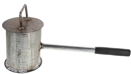 ibasenice Carbon Extinguisher Steel Fire Pot Extinguishing Pot for Bbq Outdoor Use Quick Fire Stopper Lid Height for Extinguishing and Camping Safety