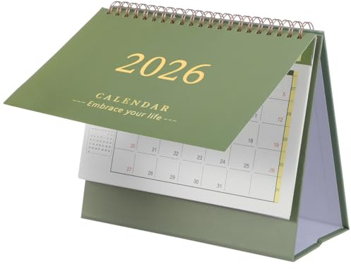 Hemobllo Tischkalender 2025–2026, 18-Monats-Steh-Klapp-Kalender aus dickem Papier – verhindert Durchschlagen & sorgt für angenehmes Schreibgefühl – für Büro, Zuhause, Lehrer & Büroangestellte