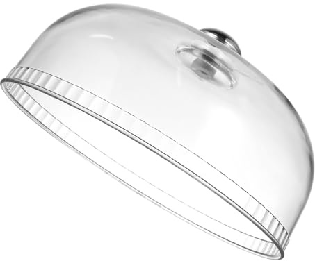 TOGEVAL Copertura Trasparente per Dolci in Plastica con Maniglia Ergonomica Cupola Protettiva per Torte e Snack Vassoio Antipolvere per Feste e Matrimoni