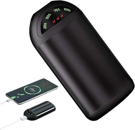 Calentadores de mano calentados - Banco de potencia de temperatura recargable de 3 niveles para calentamiento rápido, calor con diseño portátil, máquina de mano para camping de invierno, rand