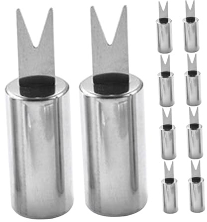 DECORNIJIA 10 pièces Supports à Acier Inoxydable Résistants pour Barbecue Fourchettes Brochettes Multifonctions pour Cuisine Maison et Grillades