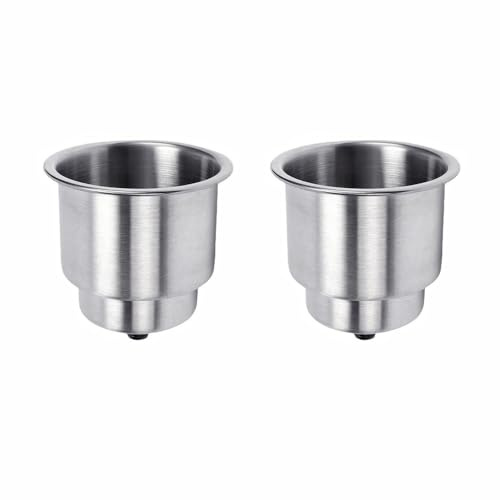 2 portavasos marinos, 72 x 82 mm, soporte universal para botellas de bebidas de acero inoxidable para barco, caravana, caravana
