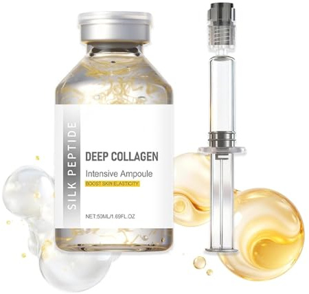 Silk Peptide Intensive Lifting Ampoule,Deep Collagen Silk Peptide Intensive Lifting Ampoule Serums For Face Tightening And Lifting,Anti Aging Face Serum,Skin Tightening & Firming For Women,1PCS