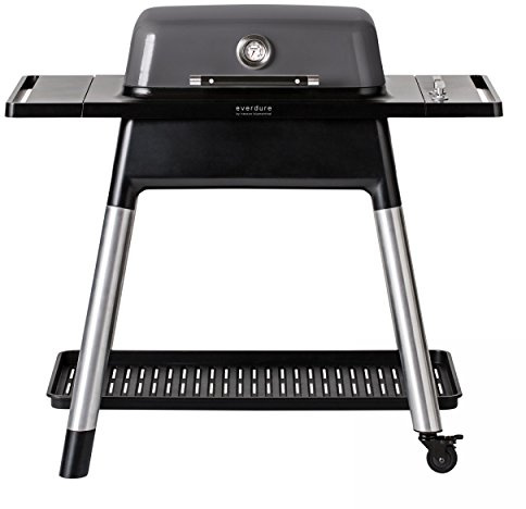 Barbecue Everdure a Gas FORCE™ by Heston con 2 fuochi colore Grafite con termometro integrato, ruote e manopole resistenti
