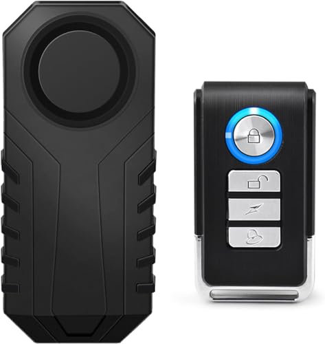 NineLeaf Fahrradalarm mit Fernbedienung, Anti-Diebstahl-Fahrradalarm, Fahrradalarmanlage für Motorrad, Auto, Roller, kabellose Vibrationserkennung, Anti-Diebstahl-Schutz 113dB Super Laut