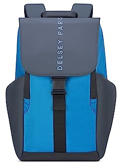 DELSEY PARIS - SECURFLAP - Soft Backpack - 45x31x14 cm - 21 liters - S - Blue Navy