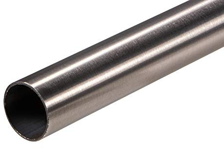 Gedotec Riel para Ropa en Acero Inoxidable 2000 mm | Tendedero y armarios | Tubo de gabinete de Acero Inoxidable Cepillado Mate | Muebles Ø 25 mm | Montaje en Pared en riel de Armario - 1 Pieza