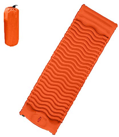 KUANDARMX Sicherheit Isomatte Selbstaufblasend mit Kopfkissen, Kleines Packmaß, Schlafmatte Wasserdicht für Camping, Outdoor, Reise Sanft