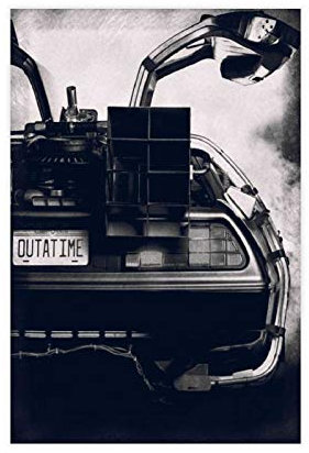 Filmposter Zurück in die Zukunft, Leinwand, Wandkunst, Deko, Bild, Gemälde für Wohnzimmer, Schlafzimmer, Dekoration, ungerahmt: 60 x 90 cm