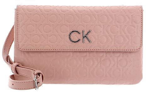 Calvin Klein Damen RE-Lock DBL Crossbody EMB Mono K60K610206 Crossovers, Braun (Café au Lait), OS, Braun (Café Au Lait), One Size