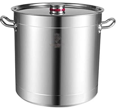THEGA Stock Pot - Soup Pot With Lid, Stock Pot, 15-80L, Commercial/Household, Stainless Steel Soup Bucket, Stewed Pot Bucket/Oil Storage Bucket With Lid For Gas Stove/Induction Cooker Stockpot