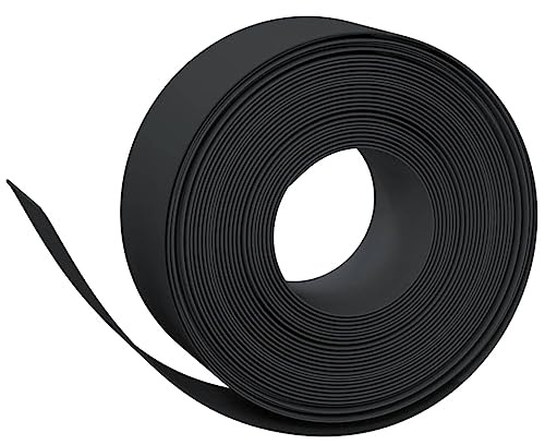 vidaXL Rabattkant svart 10 m 20 cm polyeten