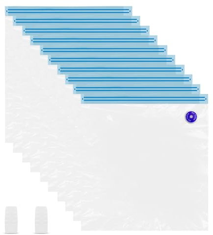 GEEETECH Vakuumbeutel Feuchtigkeitsdicht 10 Beutel für 3D-Filamente, 2 Lagen Dichtungsband, Material PA+PE, Größe 32,5 * 37,5CM