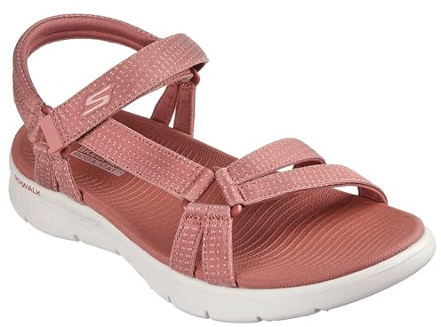 Skechers Dam GO Walk Flex Sandal Sublim, Mörk Mauve, 40 EU