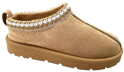 sole london Ladies Womens Low Ankle Warm Comfy Faux Fur Slip ON Platform Boots Shoes ' SAND 6