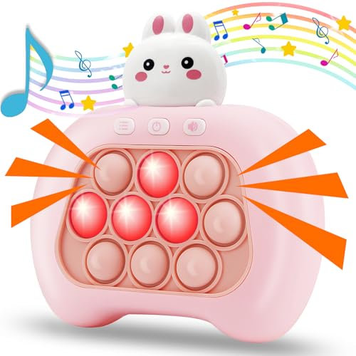Kaninchen Quick Push Game Pop Fidget Toys,pop Spielzeug Kinder,Pop Bubble Quick Push Spiel elektronisches Spiel Spielzeug ab 3 Jahre,Geburtstagsgeschenk für Jungen & Mädchen & Teenager