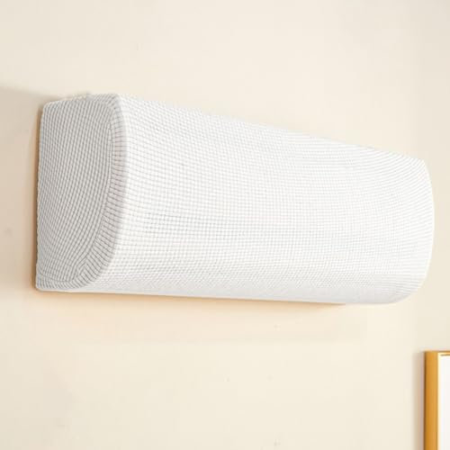 Morbuy 2 Piezas Cubierta de Aire Acondicionado Antipolvo, Lavable Funda Protectora de Unidades de Pared, Protector de Aire Acondicionado para Interiores (Universal,Blanco)