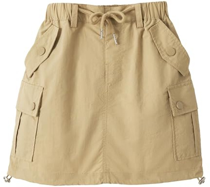 Rolanko Faldas para Niñas Pantalones Cortos Interiores con Bolsillos, Paracaídas Ajustable Cargo Sport Skort con Cintura Elástica