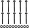 10 Pezzi M10 Bulloni e Dadi Set, M10x120mm Bulloni Esagonali e Dadi, Viti a Testa Esagonale, Set Bulloni Esagonale, Bulloni Parzialmente Filettati Meccanici per Auto Costruzione