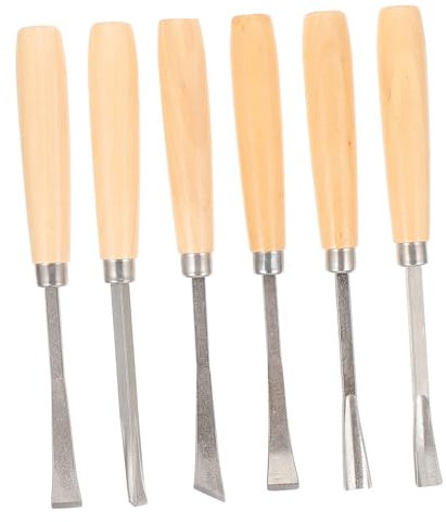KONTONTY 6stücke Teiliges Holzschnitzwerkzeug-set Mit Handpolierten Klingen Multifunktionale Schnitzmesser Für Holzarbeiten Robuste Schnitzgeräte Für Basteln Und Kunsthandwerk Für Erwachsen