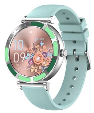 Trevi T-FIT 245 L smartwatch med trådlös samtalsfunktion, 1,27 tum Full Touch-skärm, sömnövervakning, steg, hjärtfrekvens, motion, samtal och sociala meddelanden, grön
