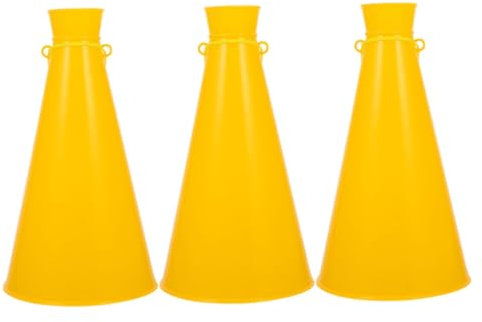 Yardwe 3stücke Gelbe Cheer Megaphone Aus Robustem Abs Tragbares Party Zubehör Für Laute Stimmung Bei Sportfesten Konzerten Geburtstagsfeiern Und Outdoor Aktivität