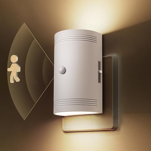 LOHAS-LED Nachtlicht mit Bewegungssensor, 3000K Nachtlicht Steckdose | 3 Modi ON/AUTO/OFF, Warmweiß, 0-100lm Helligkeit einstellbar für Kinderzimmer, Treppen, Gang, Schlafzimmer, Küche, Badezimmer