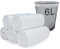 Dr.JIEER Small Bin Bags 3-6L Biodegradable Compostable Food Waste Bags,Pedal Caddy Bin Liners for Kitchen,White Trash Bags for Bathroom Toilet Office, Clear Garbage Liners 120 Counts 1.2 Gal