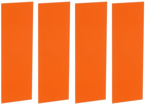 uxcell 4Pcs Knife Handle Liner, 4.7x1.6x0.04 G10 Spacer Sheets Orange