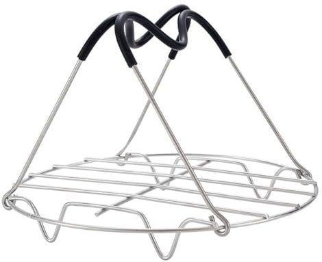 Bessy shop Steamer Rack con Manici in Silicone Resistente al Calore,Accessori Supporto per Pentola a Pressione,Supporto per Sottopentola per Pentola a Pressionecompatibile con Instant Pot 6 & 8 QT