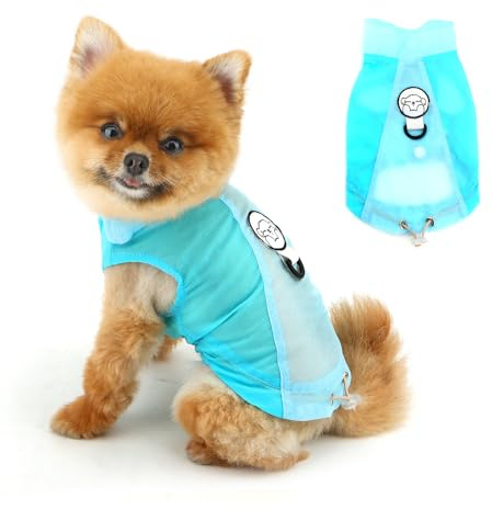 PAIDEFUL Sommer-Sonnen-T-Shirts für Hunde, Sonnenschutz, Welpenweste, ärmelloses Hunde-Tanktop mit verstellbarem Kordelzug, atmungsaktiv, kühles Haustier-Shirt, leichtes T-Shirt, Sweatshirts