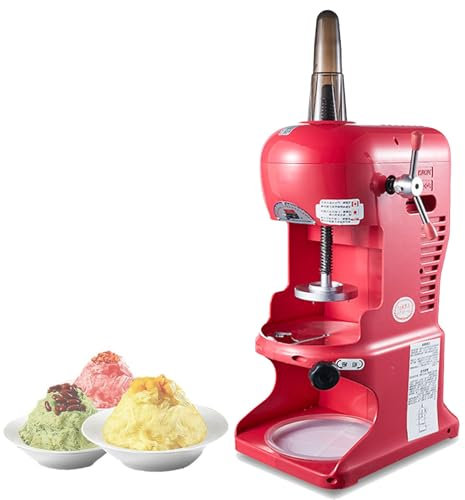 Macchina per ghiaccio tritato elettrica da 350 W, macchina per ghiaccio tritato commerciale, per cubetti di ghiaccio tritati, per bar, negozi di tè e latte, hotel, ristoranti,Pink