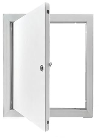 Generisch Zugangstüren, Metall-Zugangstür for Trockenbau, Zugangsplatte for Wand- und Deckenelektrik und Sanitär (Schraubendreherverschluss)(23.4X23.4in/60X60CM)